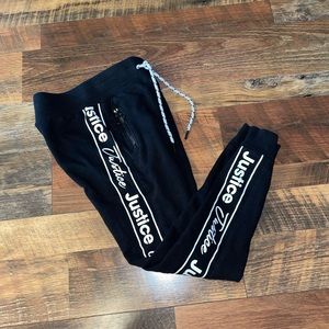{Justice} Black Joggers